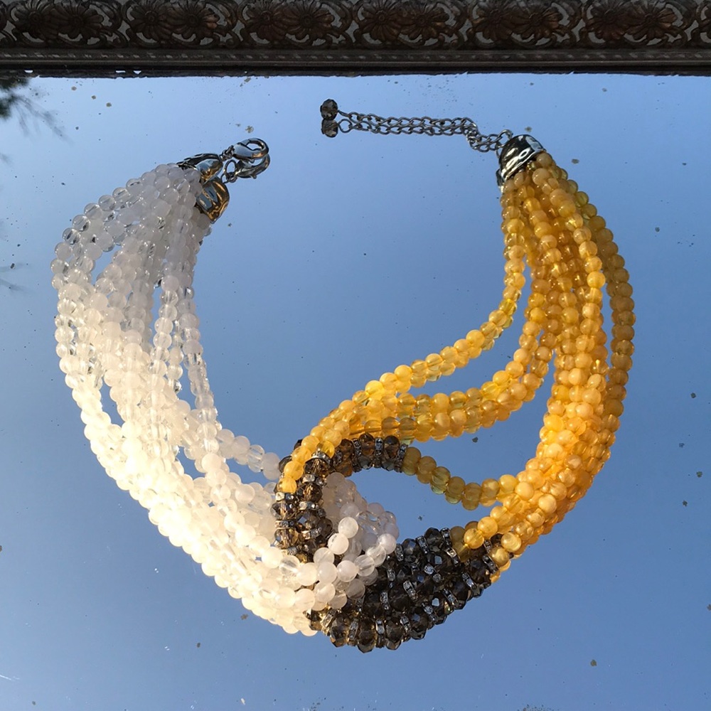 Anthropology Chunky Beaded Necklace